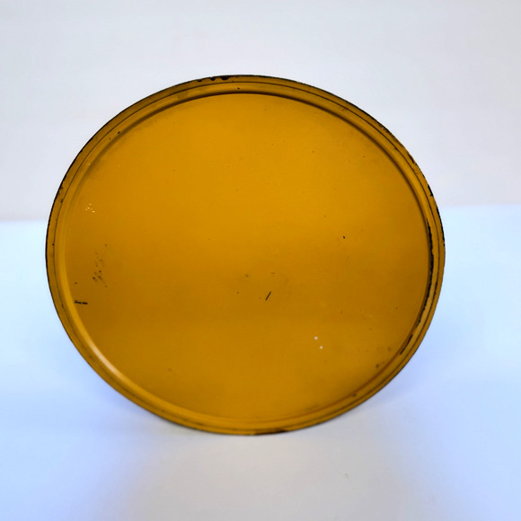 Vintage Painted Large Tin Folk Art Toleware Hand Painted Primitive Storage Metal - Picture 7 of 11